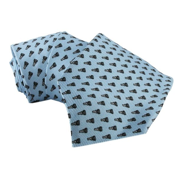 Dunhill luxurious mulberry silk tie in an attache lock repeat pattern