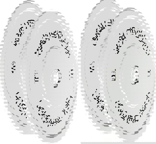 Body Revolution 2 x 5Kg White Olympic Bumper Plates