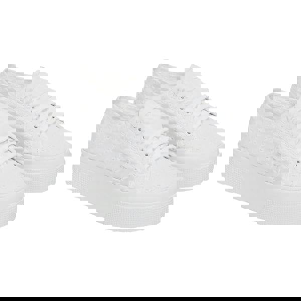 Superga Womens/Ladies 2740 Sangallo Flower Trainers - Total White