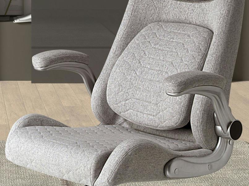 Angel Cerdá Grey fabric swivel office chair 4224