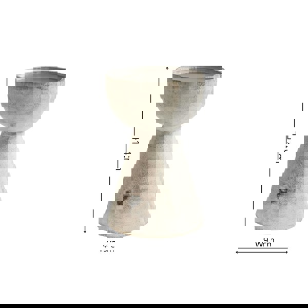 Ivyline Padstow White Wash Wooden Candle Holders 2 Pack