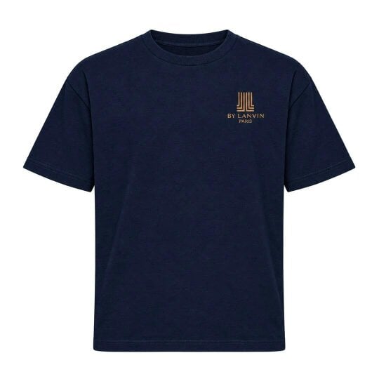 By Lanvin Paris Chest Logo Navy Blue T-Shirt