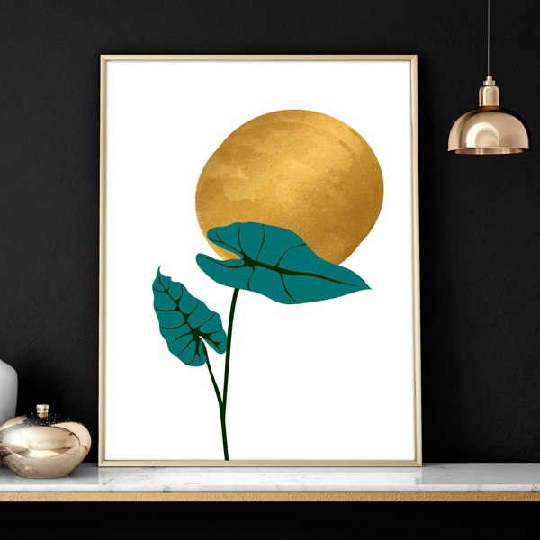 Set of 3 wall prints | Modern Botanical Home office decor