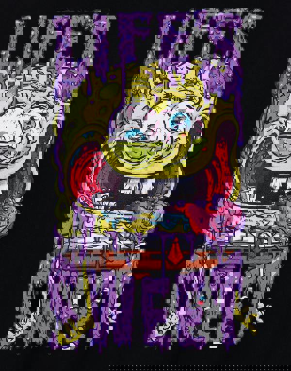 SpongeBob SquarePants Mens Black Life's Sweet Short Sleeved T-Shirt