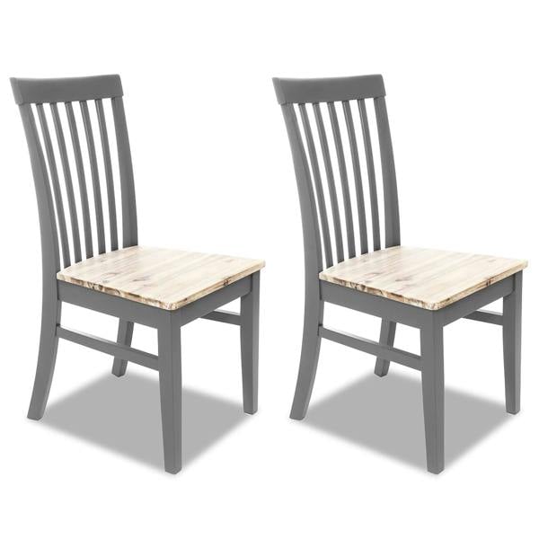 Florence Highback Wooden Seat Dining Chairs Set of 2