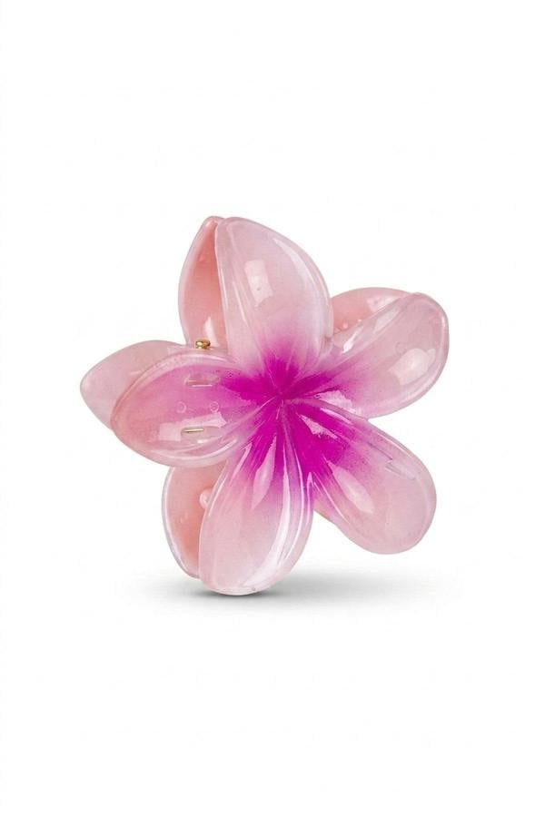 Jameela Flower Shaped Hair Claw Clip - Pink_wb