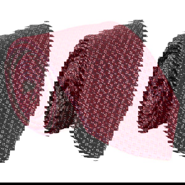 Dunhill jacquard-woven micro geometric patterned silk tie