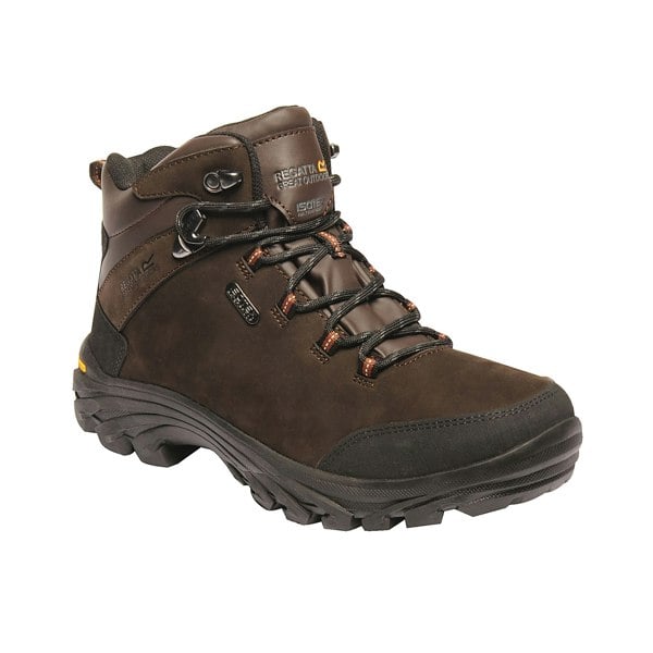 Regatta Great Outdoors Mens Burrell Leather Hiking Boots - Fawn Brown