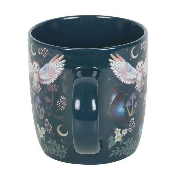 Something Different Night Flight All-Over Print Ceramic 320ml Mug - Green/Beige/Blue