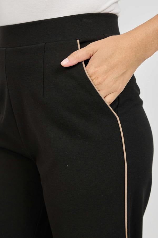 Mudflower Wide Leg Piped Seam Trousers