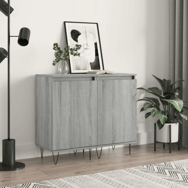 Berkfield Sideboards 2 pcs Grey Sonoma 40x35x70 cm Engineered Wood
