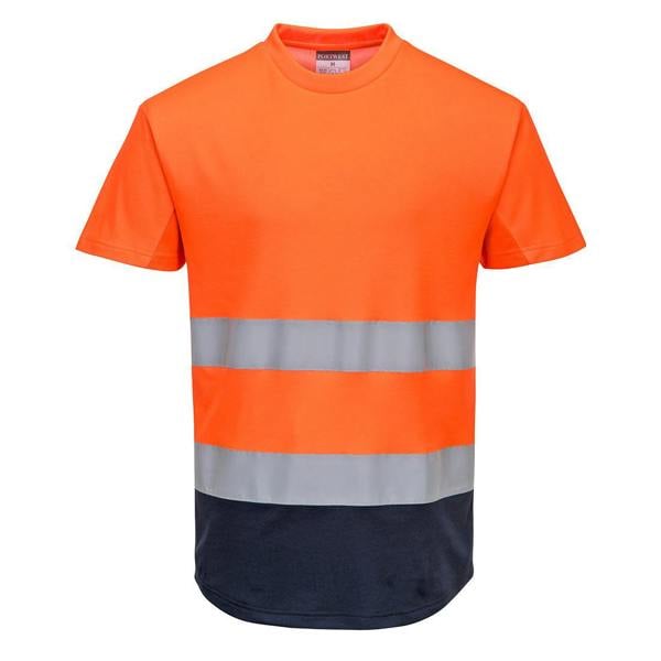 Hi-Vis Contrast Mesh Insert T-Shirt S/S Portwest