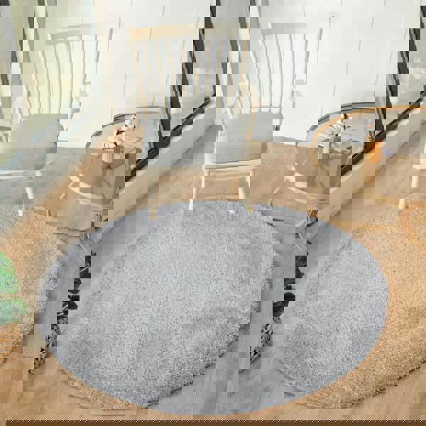 Livabliss Cloudy Shag-Solid Color Light Grey Plush Soft Pile Rug