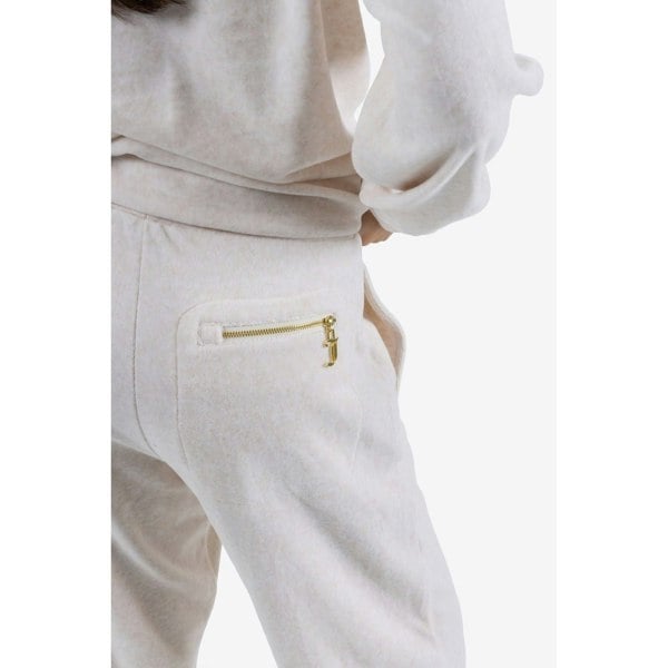 Juicy Couture Davidson Gold Polyester Women's Cream Track Pants