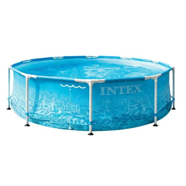 Intex Beachside Frame Pool  305 x 76 cm With Pool Cover and Mat