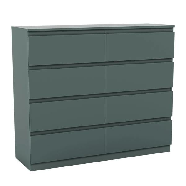 Vida Designs Denver 8 Drawer Chest, Black