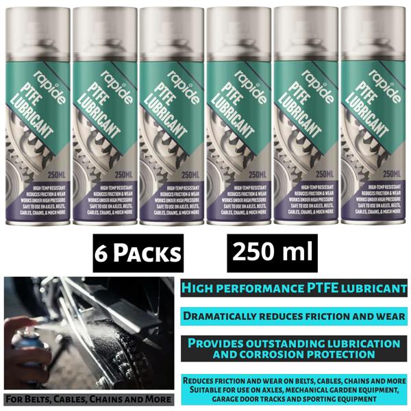 Rapide 6X Rapide PTFE Lubricant Spray 250ml