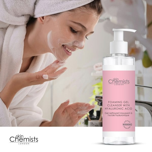 SC893 skinChemists Foaming Gel Cleanser with Hyaluronic Acid 200ml