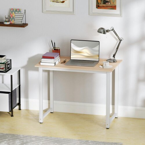 Wyld Haus Raha 100cm White Metal Frame Writing Desk