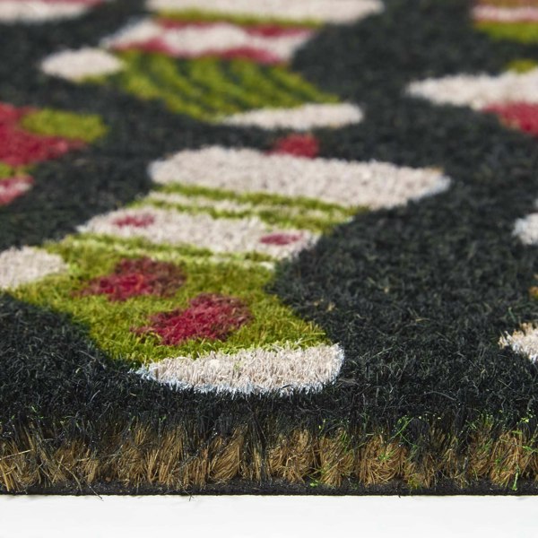 HOMESCAPES Christmas Stockings Non-Slip Coir Doormat, 40 x 60 cm