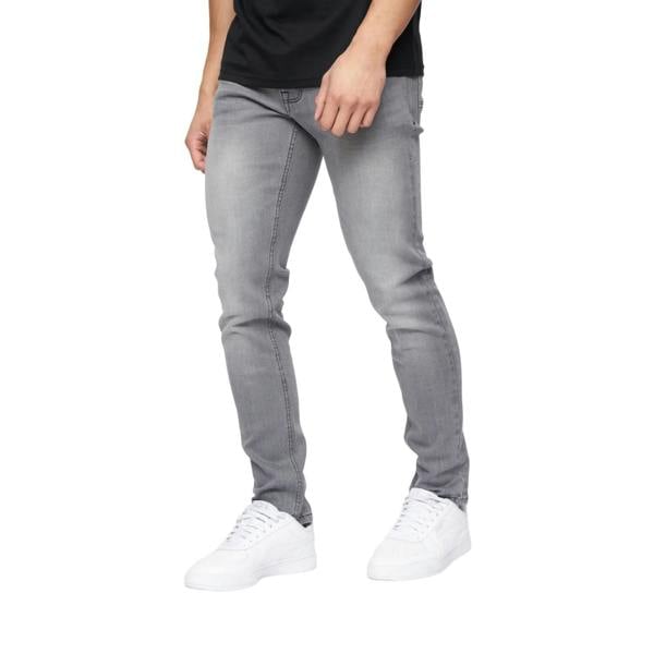Crosshatch Mens Buraca Denim Slim Jeans - Grey Wash - 