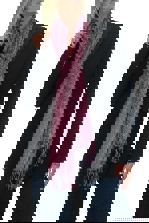 Paulo Due Block Stripe Animal Print Scarf