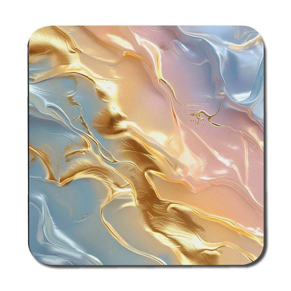 Benjamin Tate Design Placemat and Coaster Set in Abstract Marble Print Designer Artwork Limited Edition