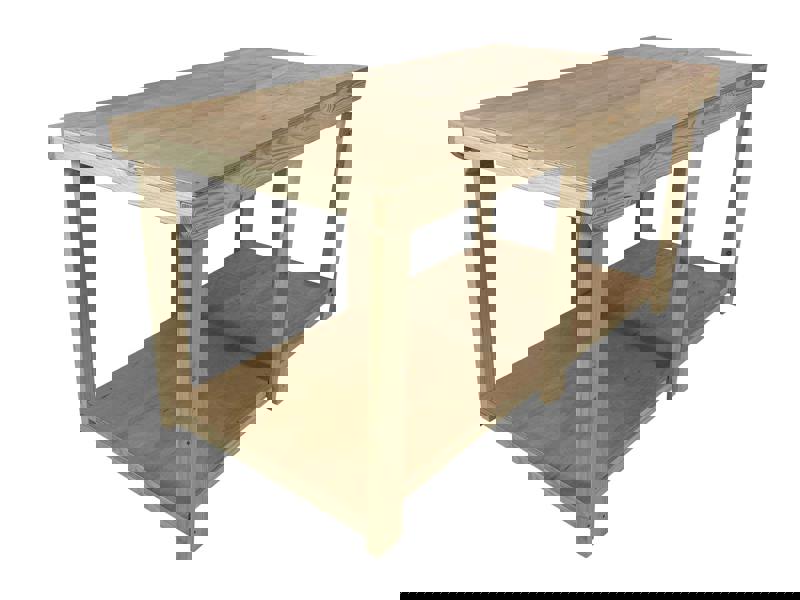 Arbor Garden Solutions Wooden Workbench Eucalyptus Hardwood Top Depth-3ft