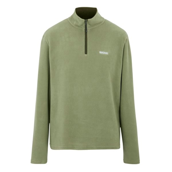 Regatta Great Outdoors Mens Thompson Half Zip Fleece Top - Oil Green