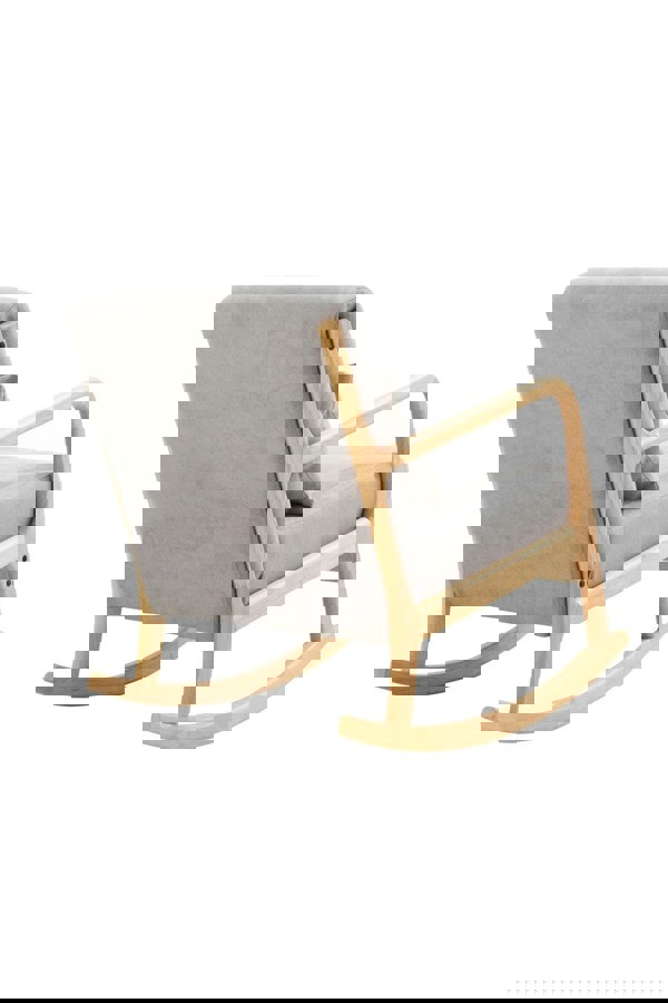 Living and Home Modern Buttoned Rocking Chair