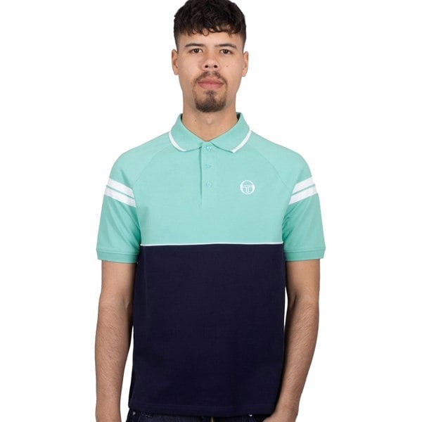 Sergio Tacchini Cambio Polo Shirt Pool Blue/Maritime Blue/White