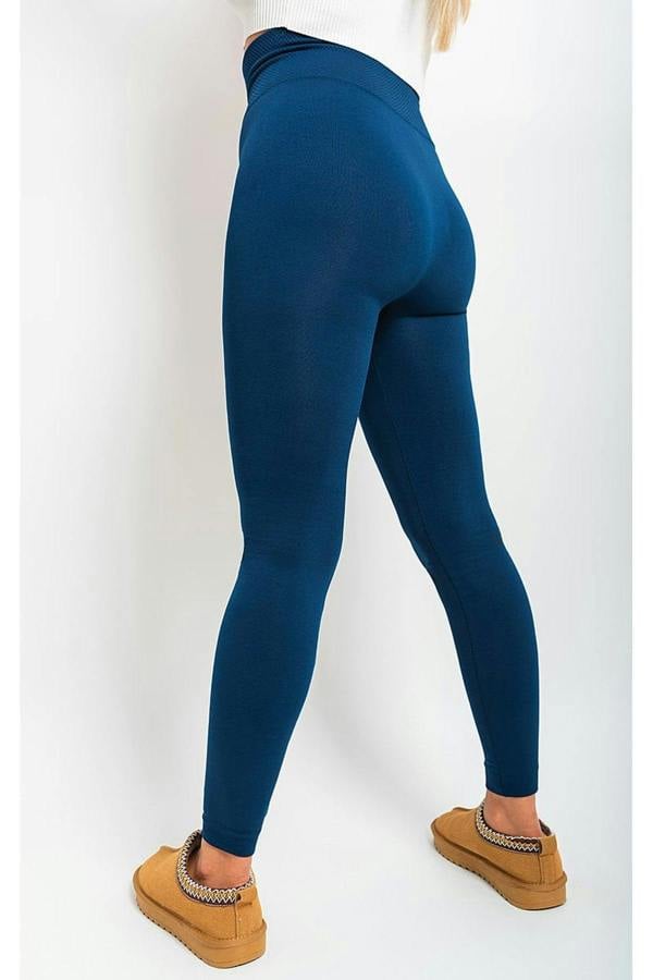 Elaine High Waist Tummy Compression Slimming Leggings - Navy