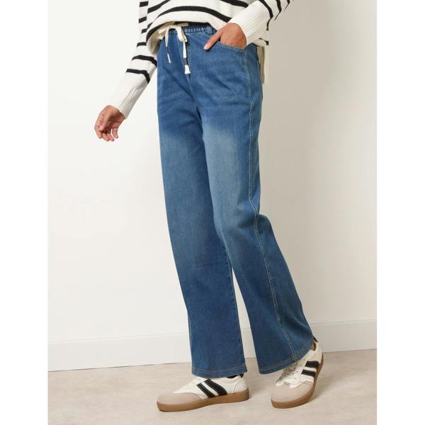 Blue Vanilla Elasticated Waist Jeans With Tie