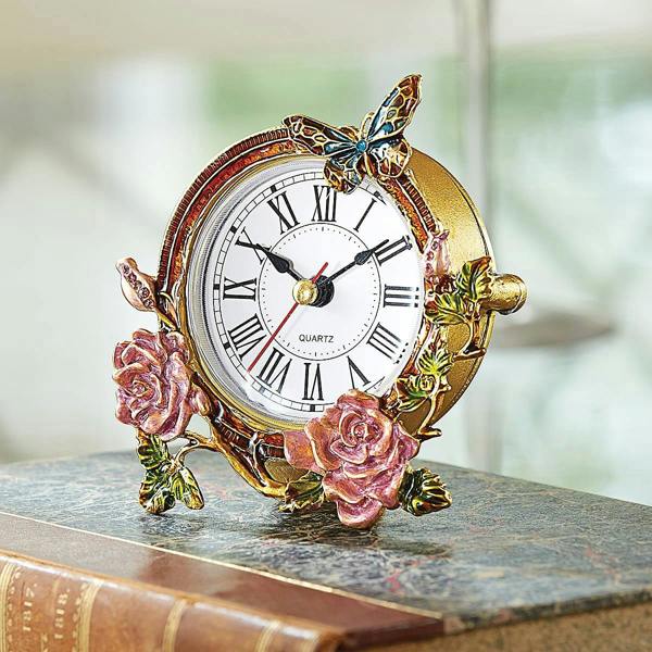 Museum SelectionVictorian Rose & Butterfly Clock