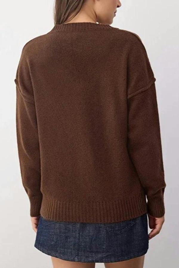 WOVCOR Premium Yarn Basic Knit Sweater