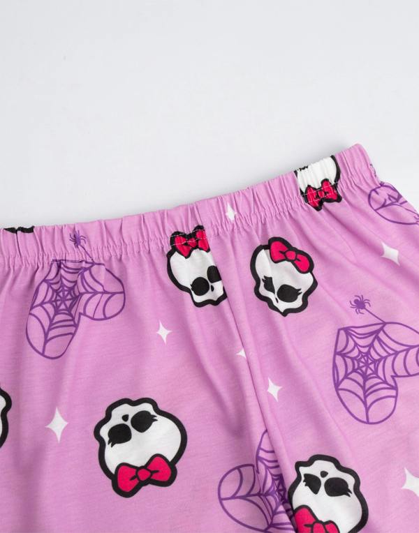 Vanilla Underground Monster High Girls Pink Character Long Sleeve Long Leg Pyjama Set