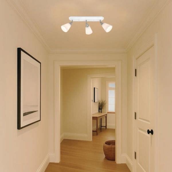 COSYLYTE Leverton 3 Light Ribbed Glass Spotlight