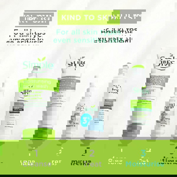 Simple Kind to Skin 12H Moisturisation Replenishing Rich Moisturiser 125ml, 3 Pack