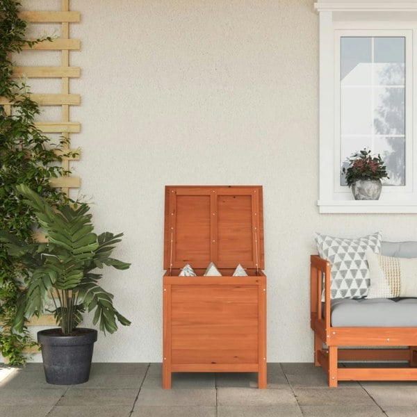 Berkfield Garden Storage Box Brown 50x49x56.5 cm Solid Wood Fir