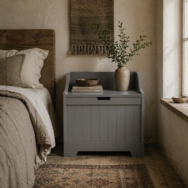 Wyld Haus Ralofa Grey Home Storage Chest With 61 Litre Capacity