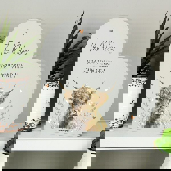 Personalised Memento Company Personalised Highland Wooden Heart Ornament