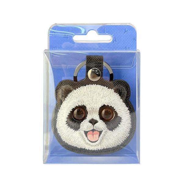 Nimmy Friends Nimmy Big Eye Cute Pet Travel Panda Face Airtag Keychain Black - N-XDY-YSK-06-A