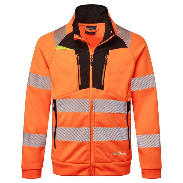 DX4 Hi-Vis Funnel Neck Zipped Sweatshirt Portwest
