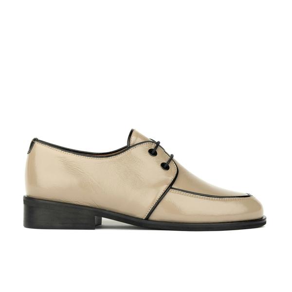 Embassy London Kiss - Grey & Brown - Women's patent leather lace up shoe