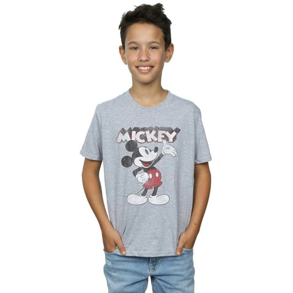 Disney Boys Mickey Mouse Presents T-Shirt - Sports Grey