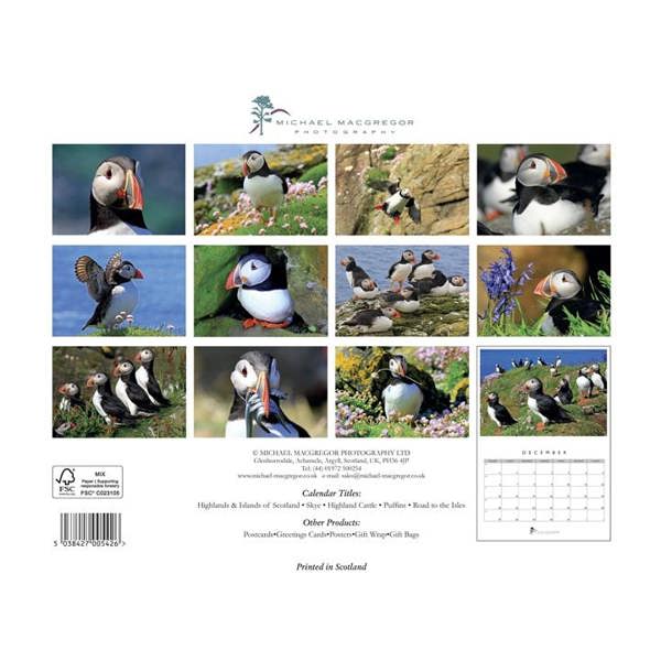 Michael MacGregor, Puffins Calendar 2027, Wall Calendars, Month To View, Animals, Gift
