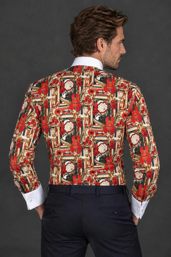 Claudio Lugli Showtime Music Note Tuxedo Shirt