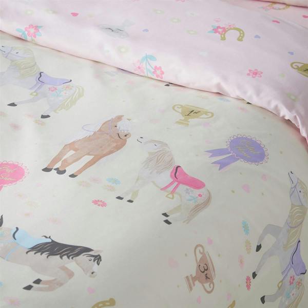 Happy Horses Cream Duvet Cover Set