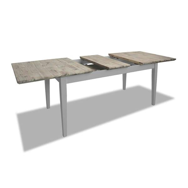 Statement Furniture Florence Rectangle Extending Kitchen Dining Table with Center Extension Leaves