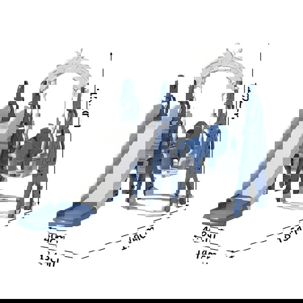 Toddler Kids 3-in-1 Plastic Climber and Swing Set Living and Home